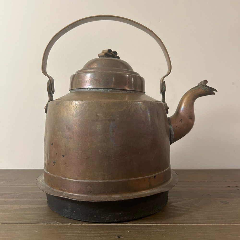 Vintage Copper Kettle Iron Base - late 19th / early 20th century 🔥